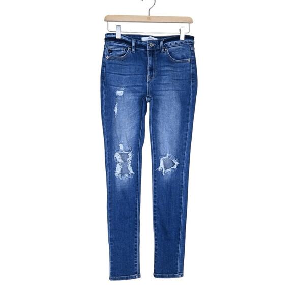 KanCan Women's 7/27 Christina Distressed Skinny Jean - Picture 1 of 11
